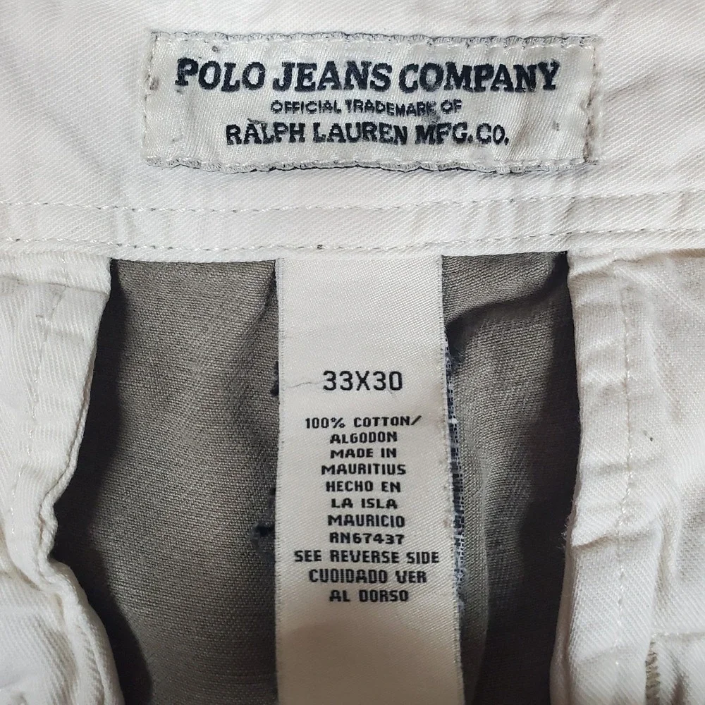 Vintage Polo Jean Co Ralph Lauren Cargo Pants Men 33x30 Military Paratrooper Y2K